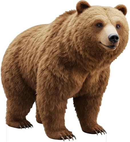 Brown Bear 2FT Life Size Cardboard Cutout, 1 PC Coroplast by Unknown