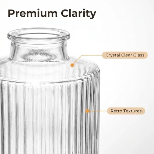 Mini Bud Vases As Wedding Centerpieces for Tables,Clear Bud Vases for Flowers,Small Flower Vases Suitable for Birthday Party,Anniversary,Wedding Reception,Baby Shower (Clear, 36PCS) - Image 3