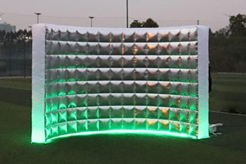 SAYOK Inflatable Silver Photo Booth Wall Selfie Booth Backdrop, Photo Booth Enclosure Portable Photoshoot Background Silver Wall for Party Wedding Events - Image 2
