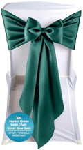 Leading Linens 1 pc Hunter Green 108"x8" Satin Bow Sash Chair Cover Decor by LeadingLinens