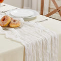 White Cheesecloth Table Runner 35×120Inch Fall Boho Wedding Home Decor by AGIRL