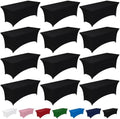 Pureegg Spandex Tablecloth 6ft 12 Pack Black by Pureegg