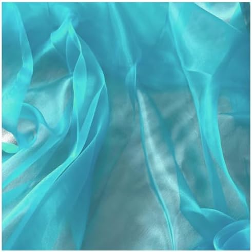 5 Yard Organza Fabric 44" Wide for Wedding Event Décor - Light Teal - Image 6