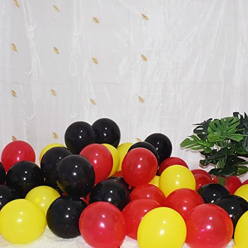 300 Pack Red Black and Yellow Balloons - 5 Inch Mini Red Black Yellow Latex Small Balloons - 100 of Each Colors for Party Balloons Arch Wreath Assorted Colors Decorations - Image 3