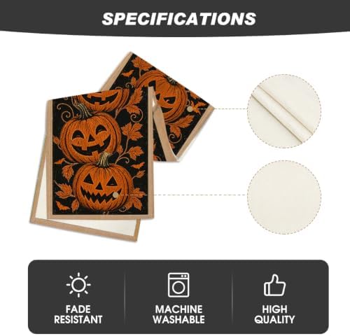 Artoid Mode 210 GSM Halloween Table Runner Home Party Decor 13x48 Inch - Image 5
