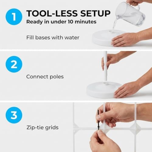 Balloon Grid Backdrop Kit Stand - Clear 4-ft Freestanding Pack of 1 - Image 4
