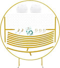 LANGXUN 7.2ft Gold Metal Circle Balloon Arch Kit by LANGXUN