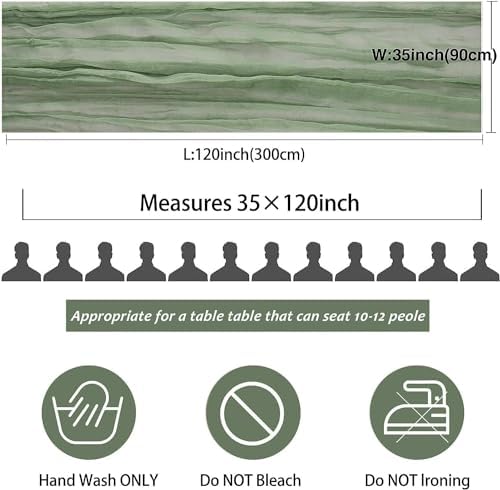 12 Pack Sage Green Cheesecloth Table Runner, 10FT Boho Gauze Green Cheese Cloth Table Runner 35 x120 Inch Semi Sheer Long Runner for Table Wedding Party Banquet Baby Shower Birthday - Image 3