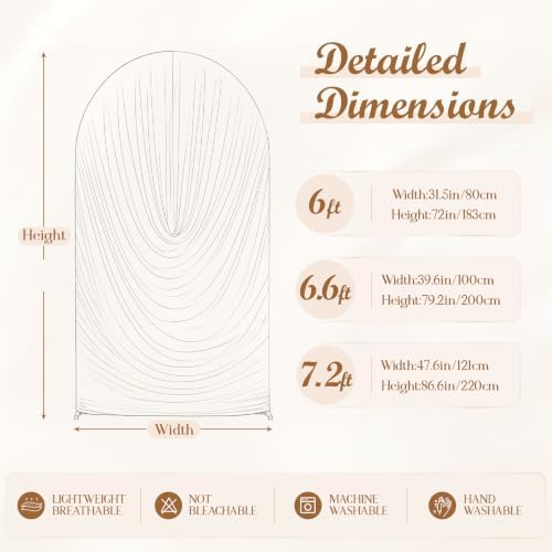 Brown Draped Arch Cover - 6.6FT Drape Arch Backdrop Cover - Image 4