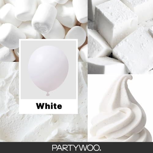 PartyWoo White Balloons 50pcs 12 Inch Latex Helium White Balloons - Image 2