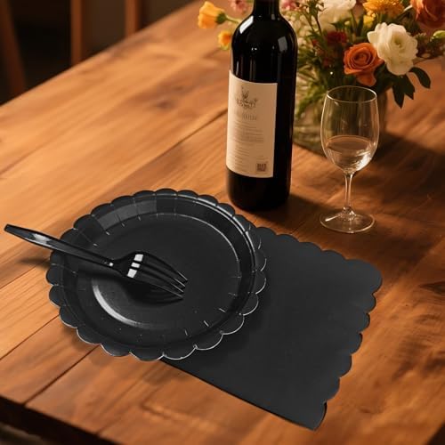 Black Paper Plates and Napkins - Image 3