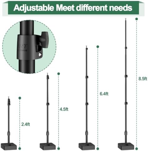 EMART 10x8.5ft Adjustable Backdrop Stand with Heavy Duty Water Tank Base - Image 6