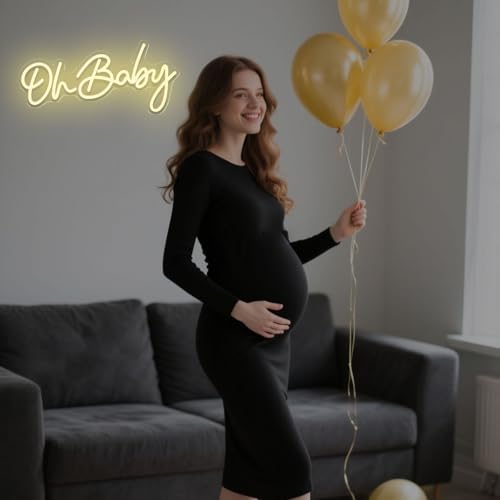 Oh Baby Neon Sign for Backdrop, Dimmable Baby Shower LED Neon Lights - Image 4