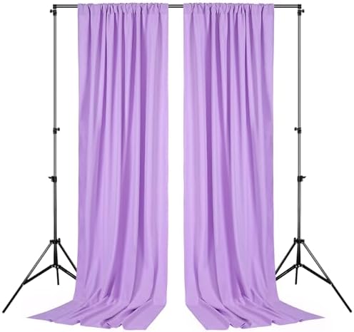 Lavender/Light Purple Backdrop Curtains 10ftx10ft Polyester Photo Drapes - Image 4