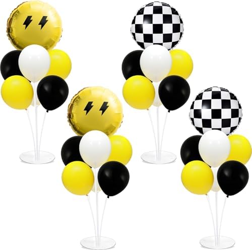 Naozinebi 4 Sets Smile Face Birthday Party Balloons Stand Kit Party Decor by Naozinebi