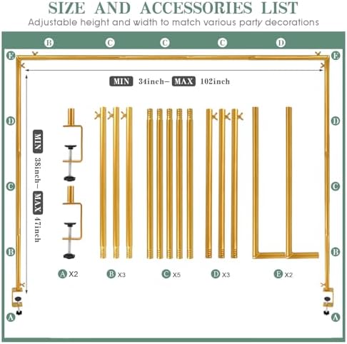 Over The Table Rod Stand with Clamps for Wedding, Birthday, Party - Image 2
