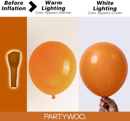 PartyWoo Burnt Orange Balloons 50pcs Terracotta Fall Color 12 Inch - Image 3