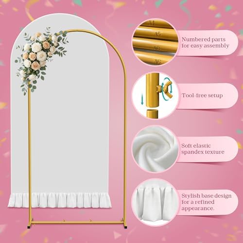 Baby Shower Girl Decorations, 6.6FT Pink Balloon Arch Kit - Image 3