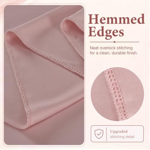 50ftx10ft Wrinkle Free Dusty Pink Backdrop Curtains for Parties, Silky Polyester Photo Backdrop Drapes 10 Panels 5x10ft Back Drop Cloth for Wedding Birthday Baby Shower Photography Background - Image 4
