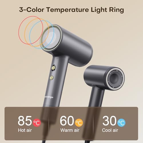 High Speed Hair Dryer, 200M Negative Ions for Frizz Reduce,110000 RPM Ionic Blow Dryer for Fast Drying, Low Noise & Lightweight Hair Dryer for Women & Travel,Heat Control - Image 7