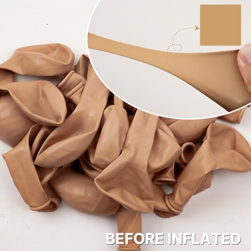PartyWoo Nude Balloons 50pcs Apricot Fall Neutral Color 12 Inch - Image 3