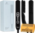 Aberlite EDC - Men's Professional Heated Beard Straightening Brush and Grooming Tool (for 0.5 inch plus Beards) (Black) by Aberlite