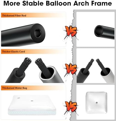 Chamvis Balloon Arch Kit, 9FT Height & 10FT Width Adjustable Balloon Arch Stand Frame Garland Stand: Wedding Baby Shower Birthday Photo Backdrop - Image 2