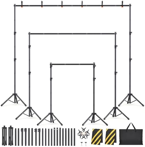 Backdrop Stand Kit - 6 Widths, 10x8.5ft Adjustable Background Stand for Parties & Studio Photography by Unknown