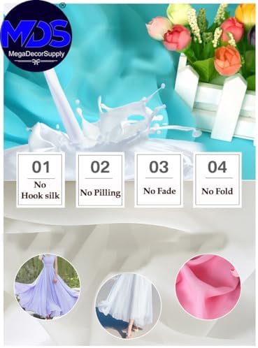 65 Yard Chiffon Fabrics, 44" Wide, Lightweight, Sheer – Apple Green - Image 7