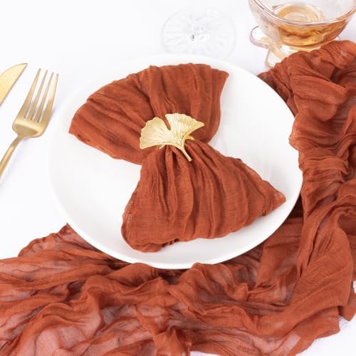 DeZerlor Fall Terracotta Cheese Cloth Napkins Set of 100 for Wedding Party - Image 3