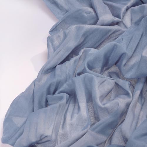 DeZerlor Dusty Blue Cheesecloth Table Runners 4 Pack Summer Boho Runners - Image 3