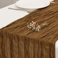 1 Pack Light Brown Cheesecloth Table Runner 120 Inch Boho Wedding Decor by Fixwal