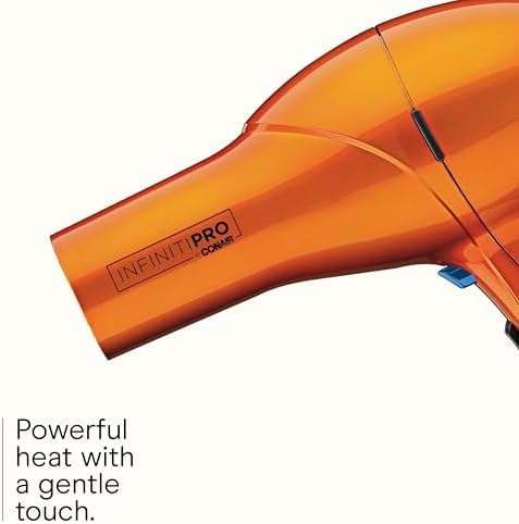Infiniti PRO CONAIR Hair Dryer with Diffuser,Professional AC Motor,Tourmaline Ceramic Technology Blow Dryer,Includes Concentrator and Blowout Brush,Amazon Exclusive,Orange,(Pack of 4) - Image 4