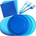 Serves 35 Guests Dusty Blue Plates and Napkins Party Supplies by WXLDGHQ