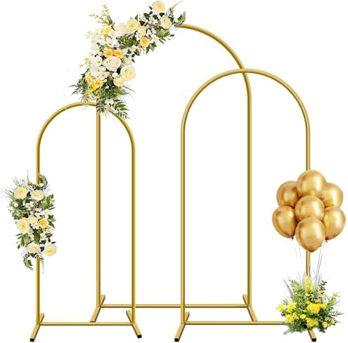 Metal Arch Backdrop Stand, Set of 3 (4/5/6ft) Wedding Arch Stand by YAYOYAPhotography