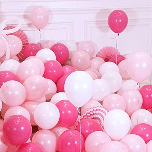 300 Pack Hot Pink Light Pink and White Balloons 5 Inch Pink White and Rose Red Mini Latex Assorted Colors Small Balloon for Birthday Wedding Baby Shower Valentine's Day Party Decorations - Image 6