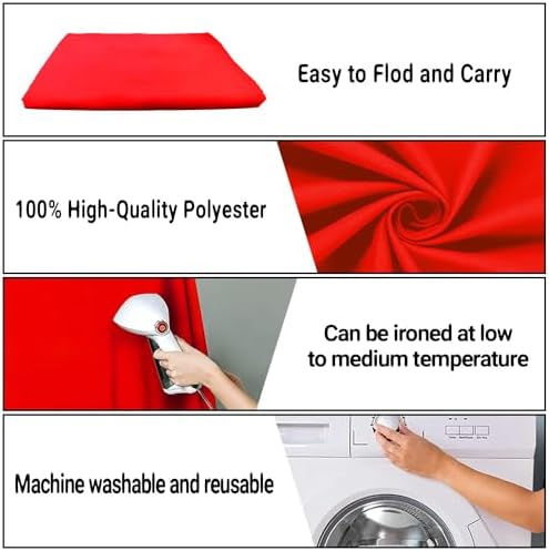 Red Photography Backdrop for Photoshoot, Fabric 6x9ft - Image 7