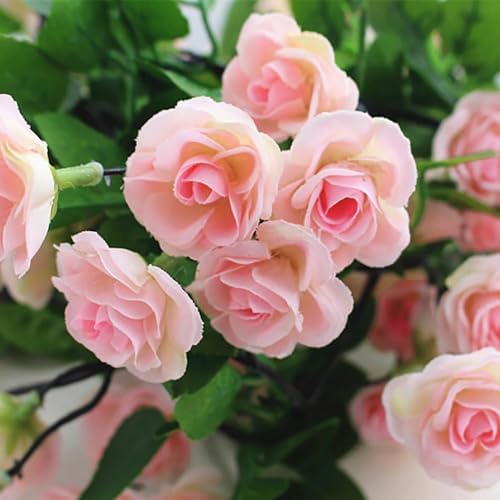 YRIOWMI 10PCS Fake Rose Garland, 7.5Ft Artificial Vines Flowers Hanging Rose Vine forfor Table Wedding Backdrop Arch Wall Party Mantle Festival Decor (Pink) - Image 6