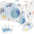 3 Pack First Trip Around The Sun Space Tablecloths, Star Party Table Cover by NatNarr