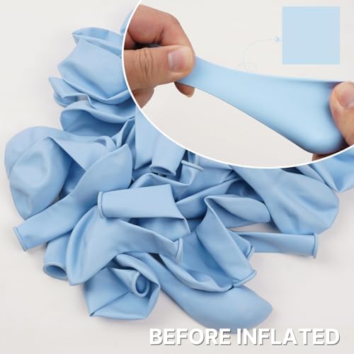 PartyWoo Baby Blue Balloons 50pcs Light Pastel Sky Aqua Blue Color - Image 4