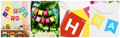 Letjolt Colorful Happy Birthday Banner Kids Party Signs 13 Pcs - Image 4
