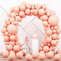 Voircoloria 90pcs Pastel Orange Balloons Garland Arch Kit, 18 12 10 5 Inch by Voircoloria