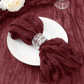DeZerlor Burgundy Washable Cheesecloth Napkins Set of 50 for Wedding Party by DeZerlor