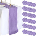 6 Pack 10Ft Lavender Purple Cheesecloth Table Runner 23 x 120 Inch by CKIKU
