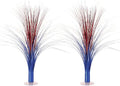 Beistle Metallic Spray Centerpieces 19 Inch Red Silver Blue, Pack of 2 by Beistle