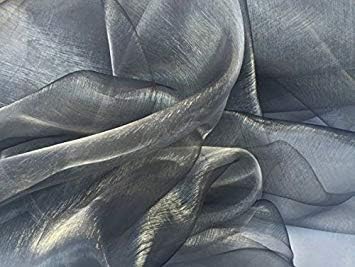 90 Yard Organza Fabric 44" Wide for Wedding Event Décor - Silver Gray by MDS