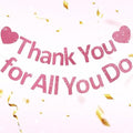 Thank You Banner Appreciation Banner for Appreciation Decorations Teacher Thanks Volunteer Events Office School Organization Thank You Parties (Rose Gold) by Unknown