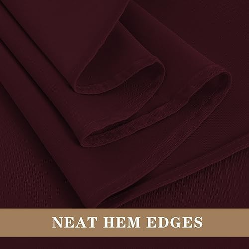 Fitable 6 Pack Burgundy Tablecloths 70 Inch Round for 36"-48" Tables - Image 4