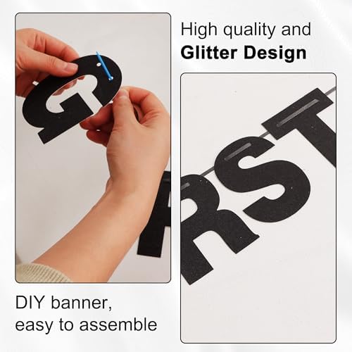 BEISHIDA Glitter Black 116 PCS A-Z DIY Letter Custom Banner Party Decor - Image 3