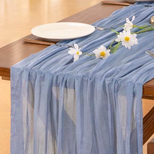 Cheesecloth Table Runner Fall Boho Wedding Birthday Party Home Decor by Socomi